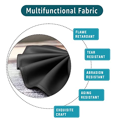 Premium Headrest Cover for Recliner Chair, Flame Retardant Faux Leather Recliner Headrest Protector, Wear Resistant Recliner Headrest Cover for Office Chair Theater Seat, 16W*27L, Black - color: Black