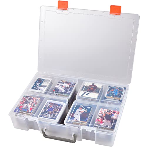 ALCYON 1600+ Baseball Card Storage Box, Sports Cards Holder Organizer Hard Plastic Display Case Compatible with Baseball/Football/for MTG/for PM for Collector (Bag Only) - color: white