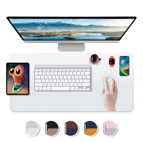 Clear Desk Protector Pad Blotters 12x24 in Plastic Desktopper Writing Surface Cover Desk Organizer Mat with Mouse Pad for Office Home Laptop Computer Tabletop Keyboard Mat Easy Clean Waterproof Glass - size: 12x24 inch