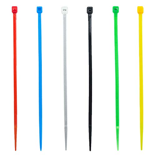 4 Inch Thin Zip Ties (Tying Length 2.8"), 120pcs Clear Nylon Cable Ties, 6 Multi-colors - color: 6 Colors 120pcs, size: 4 inch
