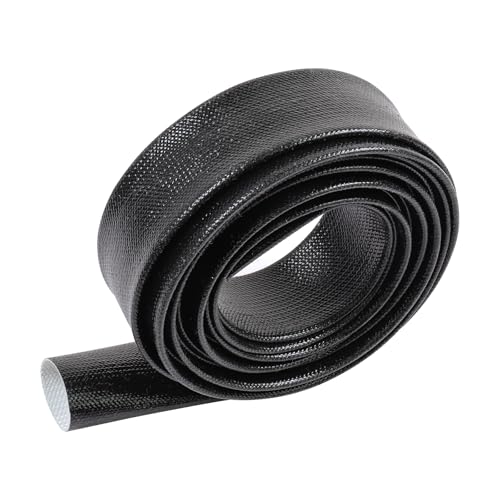 Silicone Fiberglass Sleeve Heat Shield Wire Protective High Temperature Electrical Insulation Self-extinguishing Black (3/8"-9ft) - style: 3/8"-9ft