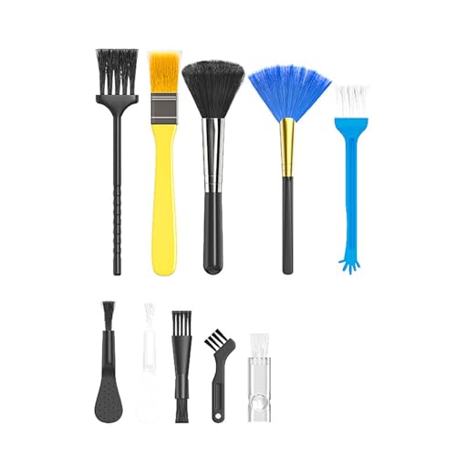 10 Pcs Small Nylon Anti Static Portable Cleaning Brush Kit for Electronics Keyboard Computer Phone