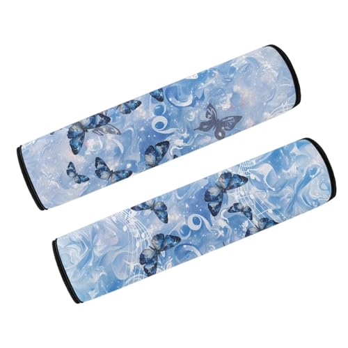 Wheelchair Armrest Pads Blue Butterfly Wheelchair Armrest Covers Cushion Portable Mobile Arm Support for Wheelchairs Office Transport Chair Mobility Scooter Gift - color: Blue Butterfly