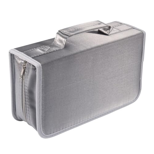 128 Capacity CD/DVD case Wallet, Storage,Holder,Booklet （Silver） - color: 128 Silver