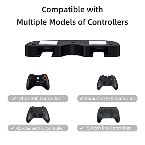 Mcbazel Under Desk Mount for Xbox Series X/S, Xbox One X/S, Xbox One, Xbox 360, Switch Pro Controller, Table Stand Holder Compatible with Xbox and Switch Pro Controller - Black - color: Black