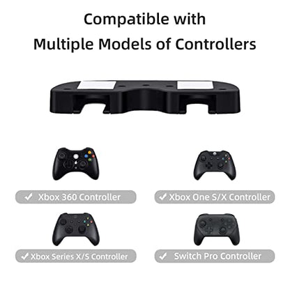 Mcbazel Under Desk Mount for Xbox Series X/S, Xbox One X/S, Xbox One, Xbox 360, Switch Pro Controller, Table Stand Holder Compatible with Xbox and Switch Pro Controller - Black - color: Black