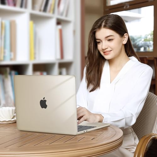 MOSISO Compatible with MacBook Air 13 inch Case M5 2026 M4 2025 M3 M2 2024-2022 A3449 A3240 A3113 A2681, Scratches-Resistant Protective Hard Shell for MacBook Air 13.6 inch Case, Crystal Starlight - color: Crystal Starlight