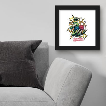 Trends International Gallery Pops Dungeons & Dragons - Black Light Critical Hit Wall Art, 12" x 12" Gallery Pops Wall Art, Black Framed Version - color: Black Framed Version