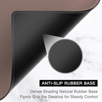 Hsurbtra Mouse Pad, Premium-Textured Square Mousepad 10.2 x 8.3 Inch, Stitched Edge Anti-Slip Waterproof Rubber Pretty Cute Computer Mat for Office Gaming Laptop Women Kids Dark Brown - color: Dark Brown, size: Square Mousepad (10.2" x 8.3")