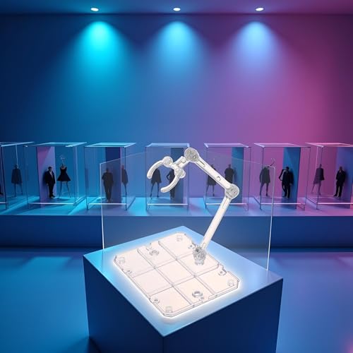 Action Figure Stand, Doll Model Display Holder Base Doll Support Stand Compatible with HG RG SD SHF Gundam 1/144 Toy Collectible Display and Storage