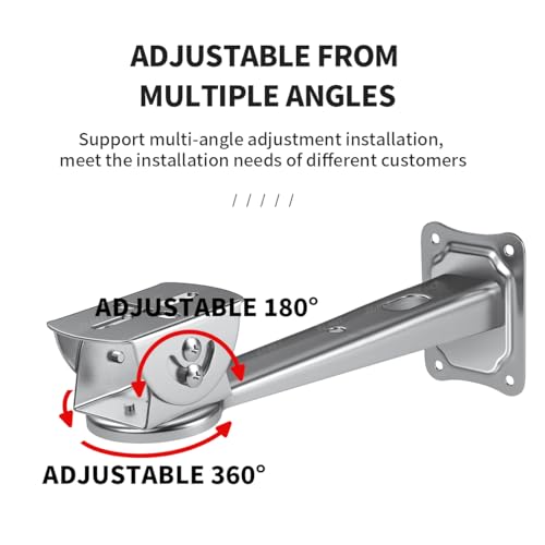 Stainless Steel Wall Mount Bracket for CCTV Security Camera | Adjustable Extension Arm Holder for Eufy Solocam s220 Indoor and Outdoor Installing Surveillance Accessories
