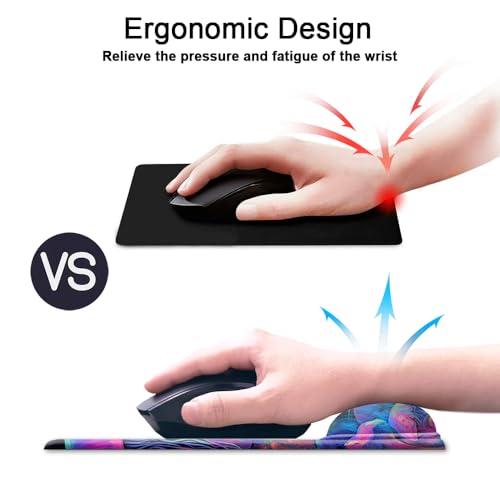 HOPONY Gel Wrist Rest Mouse Pad-Ergonomic Office Mousepad with Wrist Support-Non-Slip,Design Desk Accessories Mat for Home&Game Decor Cool Astronaut - color: Cool Astronaut
