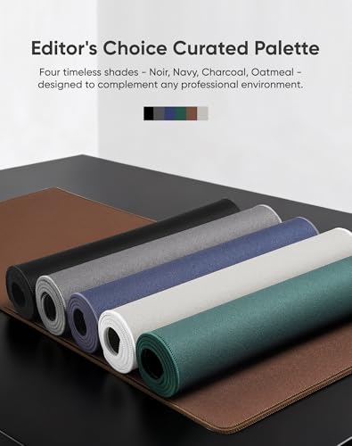ALOANES Black Waterproof Desk Mat, Large Mouse Pad with Extended Mouse Mat, with Anti Slip Base, Stitched Edge, Grain Jacquard Surface, Perfect for Gamer, Office & Home, 3XL 15.74''x35.43''x0.12'' - color: Pro Black, size: 3XL(35.4" x 15.7")