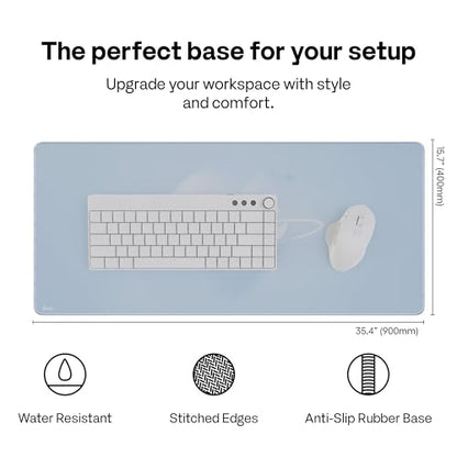 Pixio Mouse Pads - 36 x 16 inch XXL Celestial Love Blue Multifunctional Large Desk Mats for Gaming, Office, Desktop Anti-Slip Waterproof Washable Computer Mouse Mat - color: Blue Celestial Love