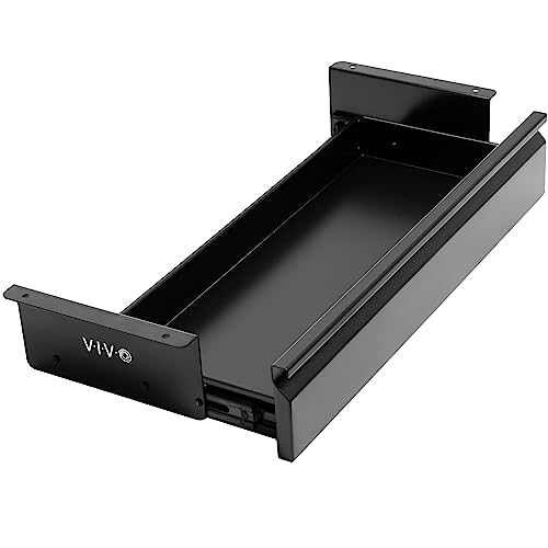 VIVO Black 22 x 9 inch Under Desk Slide Out Drawer, DESK-AC03A-22B | No Shell, Sturdy Steel Design, Under Desk Storage, Workstation Organizer for Home Office, Holds 11 lbs - color: Black, size: 22 Inch