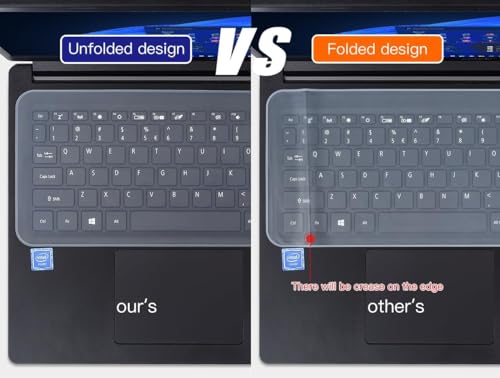 Universal Keyboard Cover Skin for 17" 17.3" inch Laptop Notebook Keyboards Ultra Thin Silicone Waterproof Dustproof Keyboard Cover Skin Protector, Clear (17"-17.3" Universal Laptop Keyboard Covers) - size: 17"-17.3"