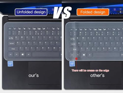 Universal Keyboard Cover Skin for 17" 17.3" inch Laptop Notebook Keyboards Ultra Thin Silicone Waterproof Dustproof Keyboard Cover Skin Protector, Clear (17"-17.3" Universal Laptop Keyboard Covers) - size: 17"-17.3"