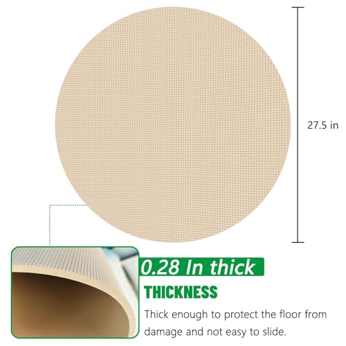 Non Skid Round Furniture Pad, Recliner Pads for Hardwood Floors | Furniture Gripper Pad for Protecting Hardwood Floor Tile Floor and More from Scratching Fits Recliners - size: 2PCS-Round-Camel-27.5"
