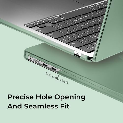 EooCoo Case Compatible with MacBook Air 13 inch M5 2026-2022 Release M4 M3 M2 A3449 A3240 A3113 A2681, Hard Shell&Keyboard Skin Cover&Screen Protector for Mac Air 13.6 inch, Matte Turquoise Green - color: Matte Turquoise Green