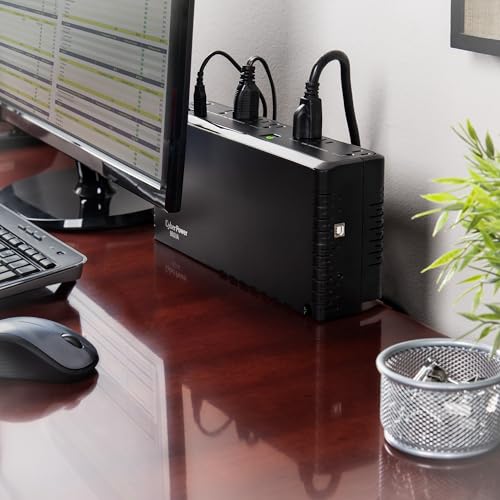 CyberPower SL950U Standby UPS Battery Backup and Surge Protector, 950VA/510W, 8 Outlets, USB Charge Ports, Slim Profile, UL Certified - size: 950VA, style: Slim