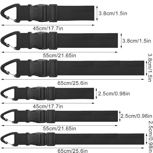 7PCS Heavy Duty Extension Cord Holder Organizer, 25.59IN Adjustable Storage Straps with Triangle Clips, 50lbs Capacity Hanger for Garage Organization, Workshop, RV&Garden Hose Management(1IN*25.59IN) - color: 1inch Width, size: 25.59Inch Length