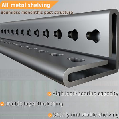 30" D Storage Shelves, 65" W Garage Shelving Heavy Duty Metal Adjustable Garage Shelves, 5 Tier Shelving Units Industrial Shelving, 65" W x 30" D x 79" H - size: 65"Wx78"Hx30"D | 5 Tier