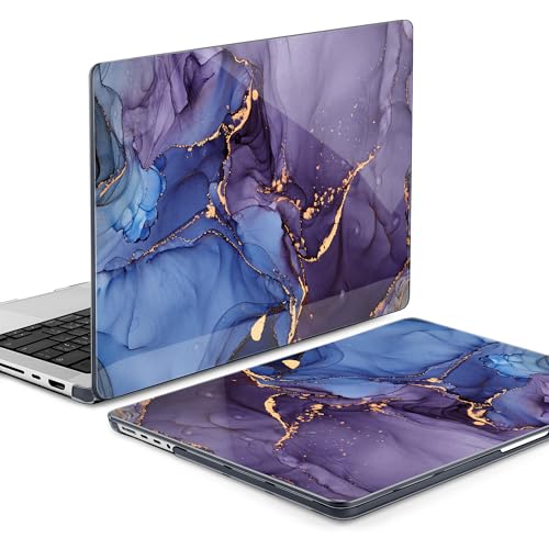 DONGKE Case for MacBook Pro 14 Inch (2026-2021 Release, M5 M4 M3 M2 M1 Pro/Max Chip), Plastic Slim Hard Shell Protective Cover with Keyboard Cover & Screen Protector, Abstract Marble - color: Abstract Marble X570
