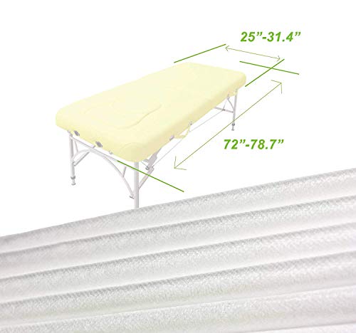 Disposable Fitted Massage Table Sheet Heavy Duty Spa Facial Bed Cover Sheets Box of 100 - color: Fitted table sheets