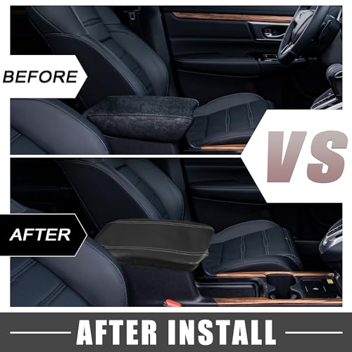 Car Center Console Seat Armrest Cover Interior Protective Lid Storage Covers Trim for Toyota Venza 2021-2023 Black Gray