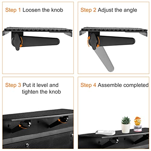 Bracwiser No Drill TV Top Shelf 16.7 inch Wide Monitor Top Mounting Bracket Platform Holds Speaker, AV Receiver, Media Box, Game Console and More, CS106XM - size: 16.7 inch