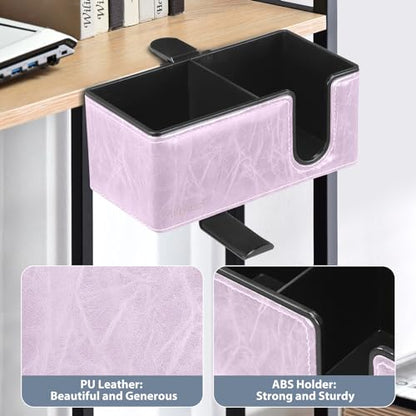 Desk Cup Holder Clip on Pen Holder Headphone Hanger Headset Stand Rotatable Clamp Hook Under Desk (Violet) - color: Violet