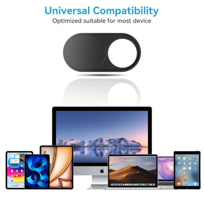 CloudValley Upgrade Webcam Camera Cover, [3-Pack] 0.023 inch Metal Camera Cover Slide for Mac, iPad, MacBook Pro, MacBook Air, Laptops, PC/Computer, Tablets, Web Blocker Protect Your Privacy - color: Black-Oval, size: 3 packs webcam cover