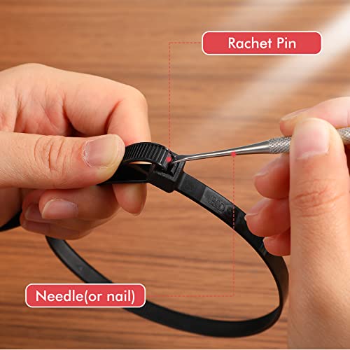 Shappy 50 Pcs Zip Ties Heavy Duty Strong Large Cable Wire Ties Zip Industrial Sturdy Wire, Awnings Tying Branches Bundling of Crops Fixed Water Pipes(40 Inch,Black) - color: Black, size: 40 inch