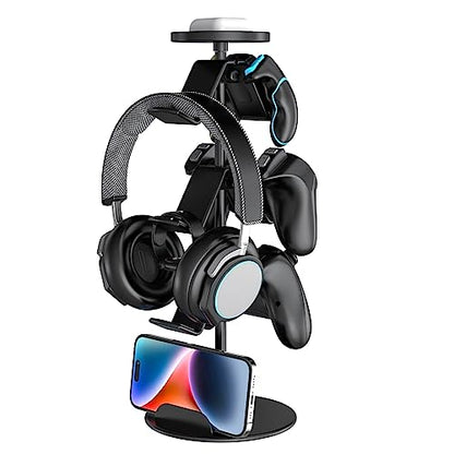 Game Controller Stand Headphone Holder, Multi Adjustable Game Controller Headset Hanger for All Universal Gaming PC Accessories, Xbox PS4 PS5 Nintendo Switch (4 Layers)