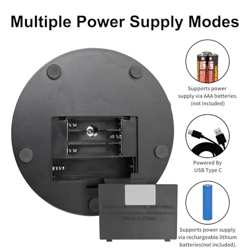 Motorized Rotating Display Stand with Remote, 7.87in 360 Electric Turntable for Display,Photography,3D Scanner Models, Motorized Lazy Susan and Photography Turntable Control Angle/Speed,Step/Swing/Continuous Rotation - size: 7.87inch/Black/11Lbs Load