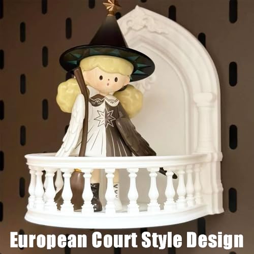 OULIGET Acrylic Mini Floating Shelf,European Court Style Wall Mount Bracket,Dollhouse Décor Accessories,Mounted Storage for Doll Pop Figures Camera Plants Pictures