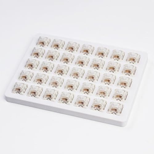 GATERON G Silver Pro Keyboard Switches, RGB LED Linear Pre Lubed 45gf Compatible for Gaming MX Mechanical Keyboard 3 Pin Key Switches(Silver, 35PCS) - color: Silver