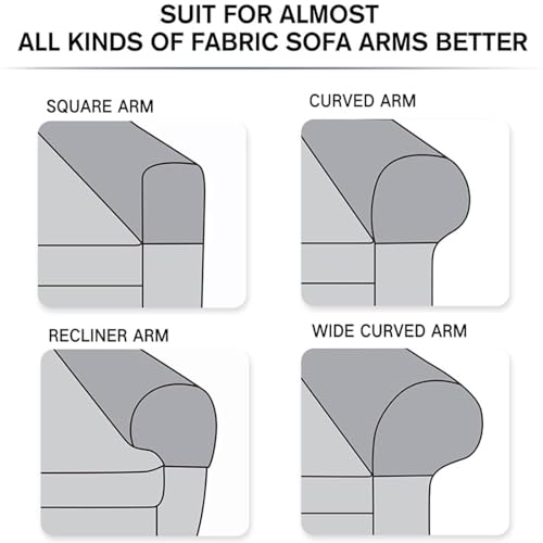Velvet Armrest Covers for Chairs and Sofas Soft Stretch Couch Arm Cover Set of 2 Non Slip Sofa Armrest Slipcover Furniture Protector for Sofa, Couch, Armchair, Recliner, Green - color: Green