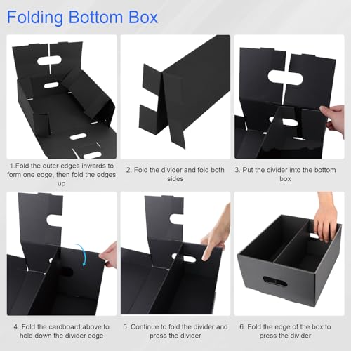 AOBOPLE CD Storage Box with 2 Compartments,3 Pack Cardboard CD Case Storage Holds 180 Jewel Cases CD Case Holder with PVC Window Lid,Portable Organizer for Media Collection - style: 3 Pack 2 Compartment