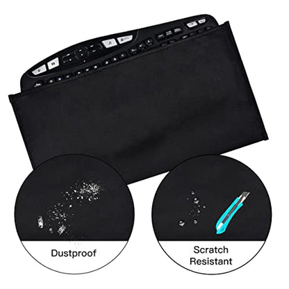 Keyboard Bag Case Sleeve Pouch for Universal Keyboard, Logitech/Razer/Das/Havit/Apple Magic Keyboard Protector, Wireless/Wire Computer/Gaming PC Keyboard Dust Cover-Black - color: Black - 20.87 x 11 Inch