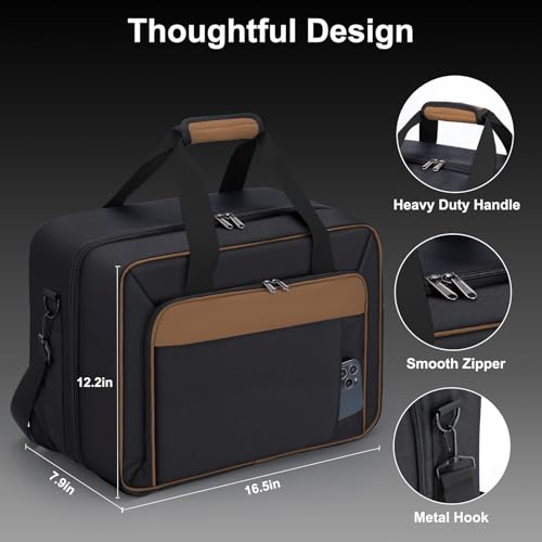 GDNasist Carrying Case Fit for PS5, Travel Thickened Protective Bag Compatible with Playstation 5 Console, Headset, PS5 Controller, Game Discs, and Gaming Accessories Brown - color: Brown