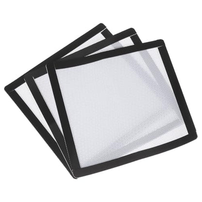 MECCANIXITY 3PCS PC Dust Filter, 150x150mm Magnetic Frame PVC Computer Case Cooler Dustproof Mesh Cover Fan Grills for Computer Chassis Speakers, White