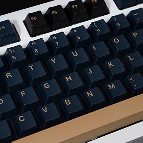 Sumgsn 163 Keys Double Shot Keycaps Cherry Profile Blue Samurai Keycaps for 61/64/87/104/108 Cherry Mx Switches ISO ANSI Layout Mechanical Keyboard - color: Blue Samurai Keycaps