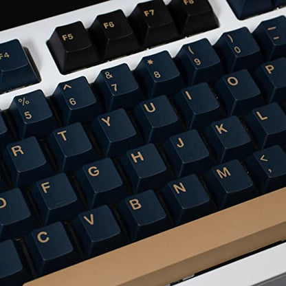 Sumgsn 163 Keys Double Shot Keycaps Cherry Profile Blue Samurai Keycaps for 61/64/87/104/108 Cherry Mx Switches ISO ANSI Layout Mechanical Keyboard - color: Blue Samurai Keycaps