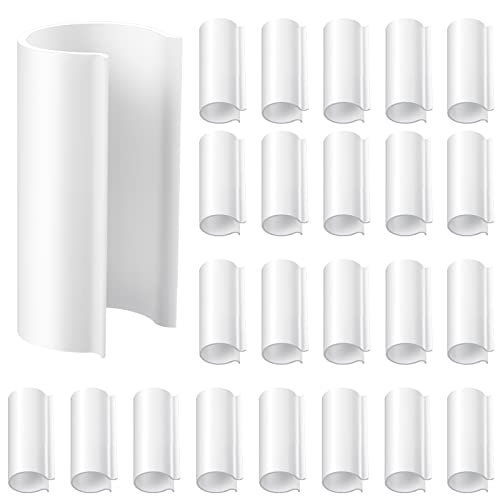 Jetec 32 Pcs PVC Pipe Clips Pool Cover Clamps for Above Ground Pool Greenhouses, Row Covers, Garden, Shelters, Bird Protection, 2.4 Inch Long(for 1 Inch PVC Pipe,White) - color: White, size: for 1 Inch PVC Pipe