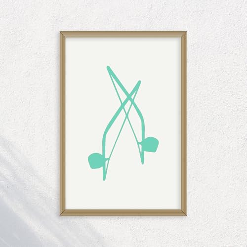 (unframed) Wall Art Print Of Berimbau, Capoeira, Brail, Instrument, Marcial Arts 2 - Eco-friendly Poster, Custom Decor For Home, Office, Bedroom, Bath Room, Living Room, (10x8 IN) - 102238MI - color: Mint, size: 8x10 Inch
