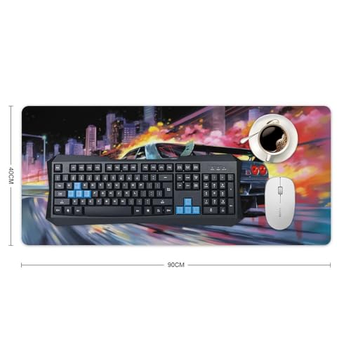 Large Mouse Pad Gaming Cool Japanese Anime R32 Tokyo Drift JDM Car Desk Mat Long Big Mousepad Extended Keyboard Computer Pad Office Desk Organizers and Accessories 35.4 x 15.7 inch - size: 40x90cm