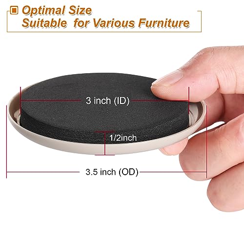 Furniture Sliders for Carpet, 16 PCS - 3.5 Inch Reusable Furniture Movers Sliders, Heavy Duty Furniture Moving Pads for Easily and Safely Move Your Furniture - size: 3.5 inch 16 PCS