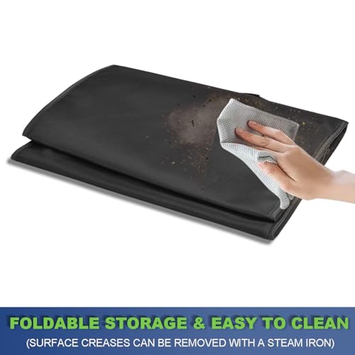 Printer Dust Cover for Epson EcoTank ET-4800, Heavy-Duty 600D Nylon Printer Protector – Waterproof Anti-Static Dustproof Printer Cover Case (15×15.8×9.8in) (Black) - color: Black