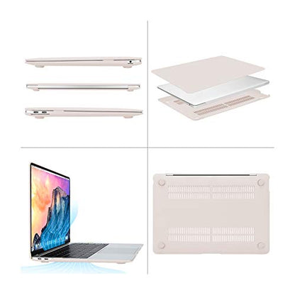 MOSISO Compatible with MacBook Air 13 inch Case M1 2021 2020 2019 2018 Release A2337 A2179 A1932 Touch ID, Plastic Hard Shell Cover&Keyboard Cover for MacBook Air 13.3 inch Case M1, Rock Gray - color: Rock Gray